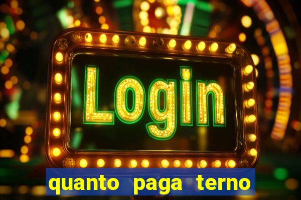 quanto paga terno da loteria federal