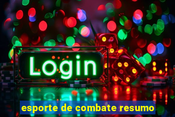 esporte de combate resumo