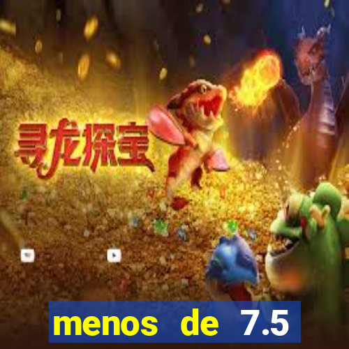 menos de 7.5 escanteios o que significa