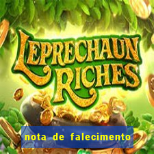 nota de falecimento a tribuna santos