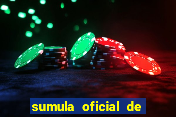 sumula oficial de futebol 7 society excel