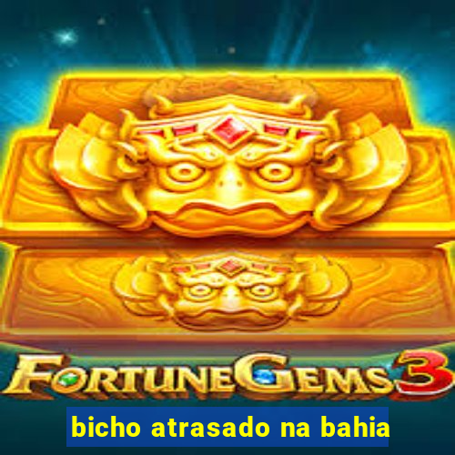 bicho atrasado na bahia