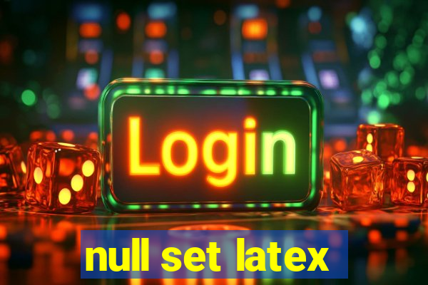 null set latex