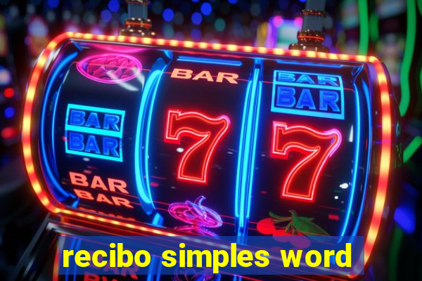 recibo simples word