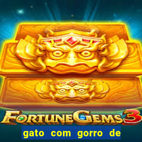 gato com gorro de natal meme
