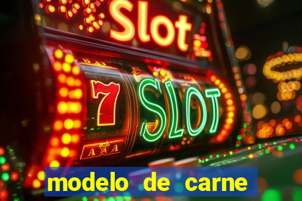 modelo de carne para pagamento