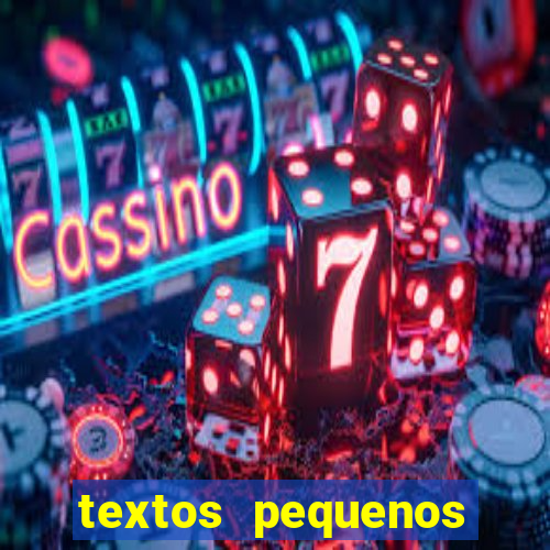 textos pequenos para alfabetizar