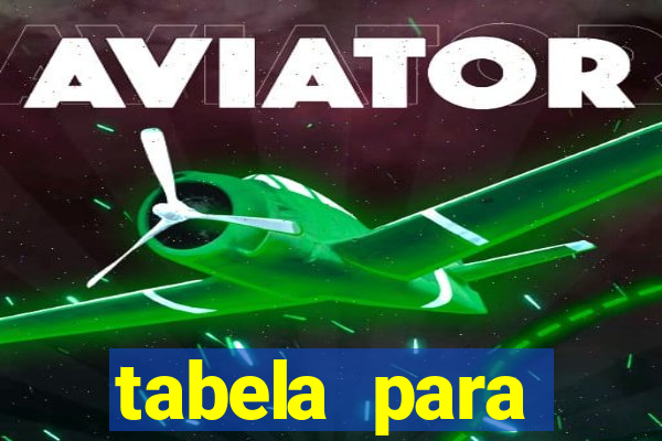 tabela para misturar cores