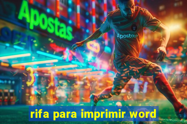 rifa para imprimir word