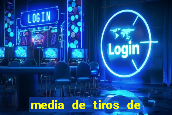 media de tiros de meta por jogo