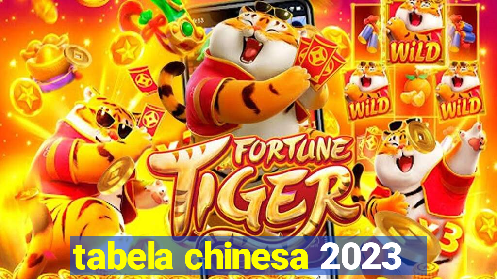 tabela chinesa 2023