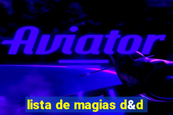 lista de magias d&d