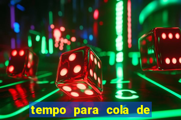 tempo para cola de cano secar