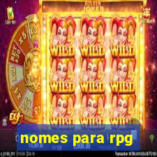 nomes para rpg